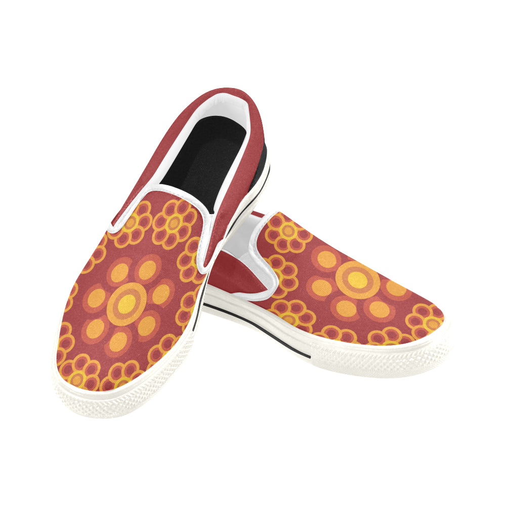 Women's Mandala Art Print Canvas Slip-on Shoes