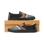 Men's Hued Waves Tribal Print Slip-on Canvas Shoes