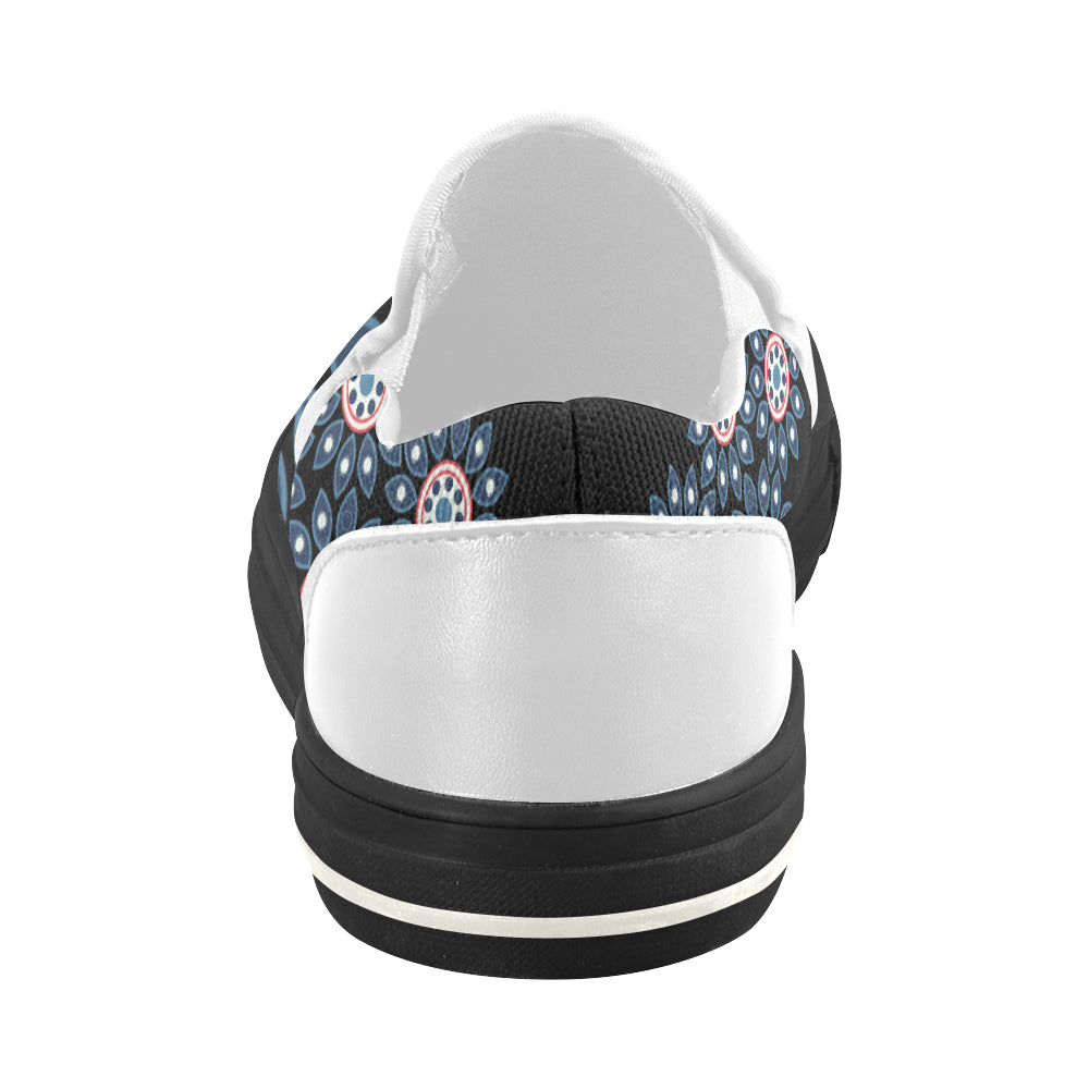 Women's Mandala Print Canvas Slip-on Shoes