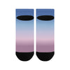 Women's Blue-Purple Gradient Print Anklet Socks