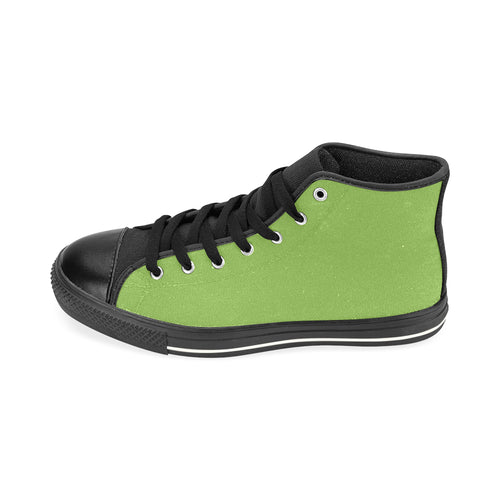 Kids's Lime Green Solids Print Canvas High Top Shoes