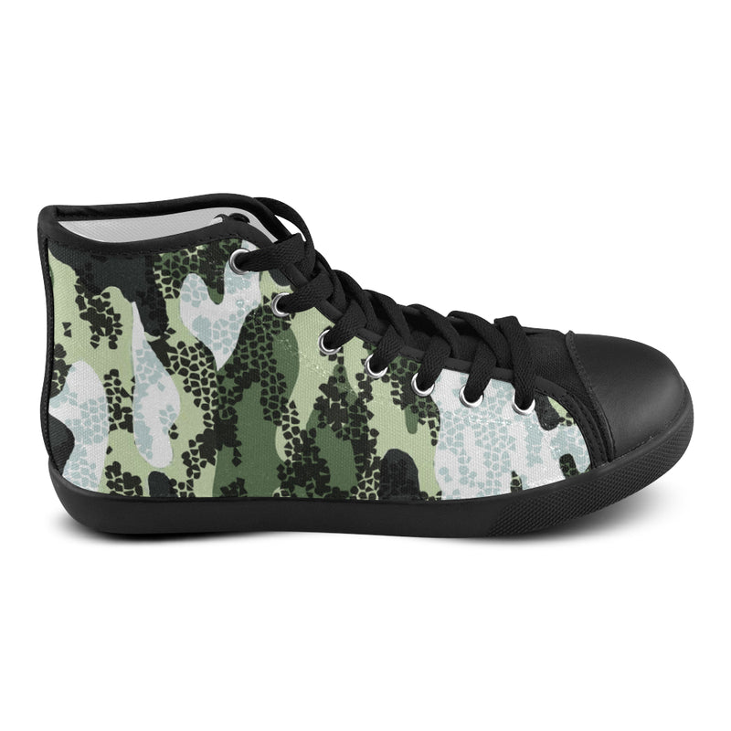 Men's Digital Camouflage Print Canvas High Top Shoes