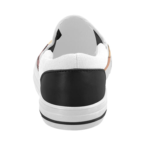 Women's Hued Waves Tribal Print Slip-on Canvas Shoes