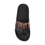 Men's Criss Cross Paint Splatter Print Sliders Sandal