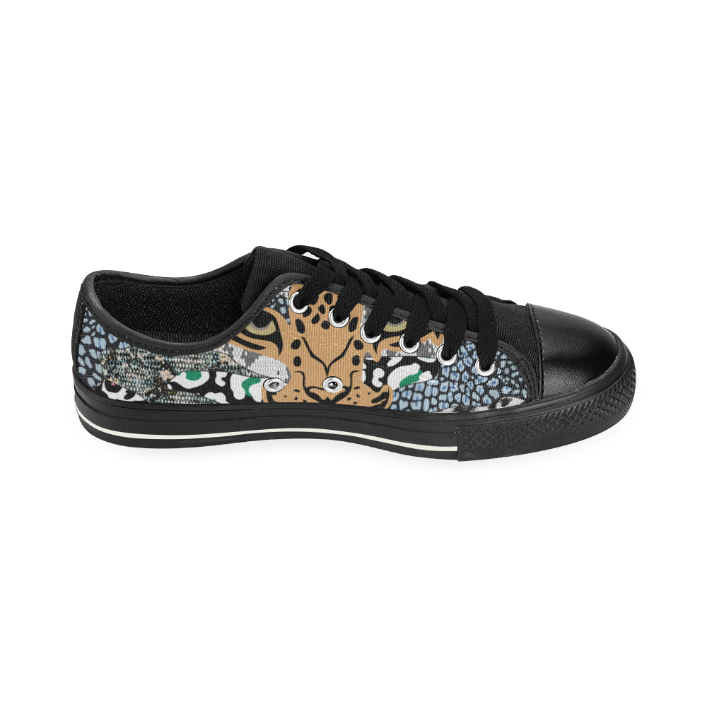 Men's Jungle Animal Print Canvas Low Top Shoes
