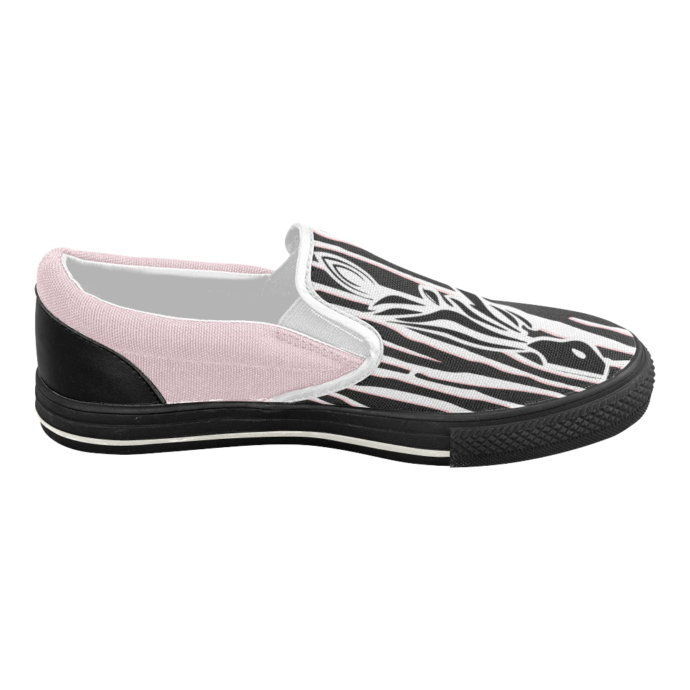 Women's Zebra Print Slip-on Canvas Shoes
