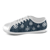 Women's Snowflake Christmas Print Canvas Low Top Shoes