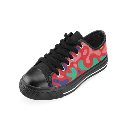 Men's Amoeba Camouflage Print Low Top Canvas Shoes