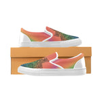 Men's Big Size Colorful Doodled Mandala Print Canvas Slip-on Shoes