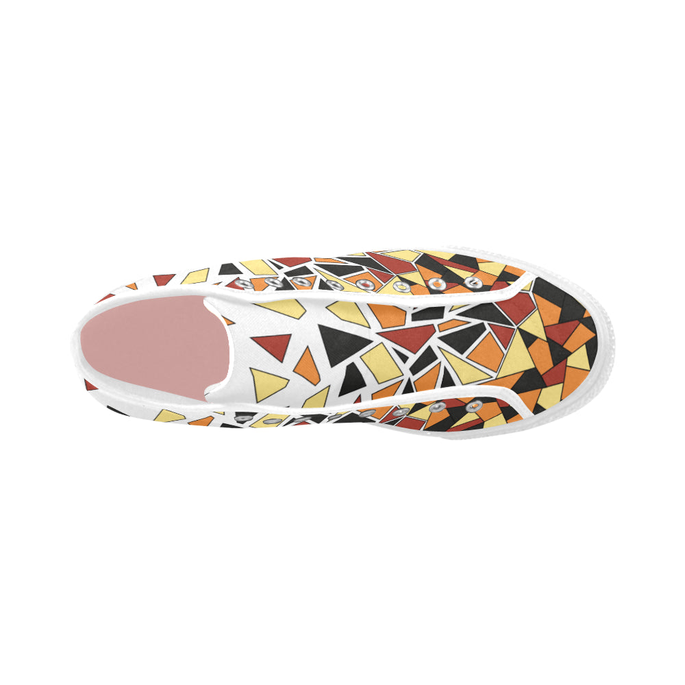 Women's Diffuse Geometrical Print High Top Canvas Shoes