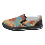 Women's Acrylic Paint Splatter Print Canvas Slip-on Shoes