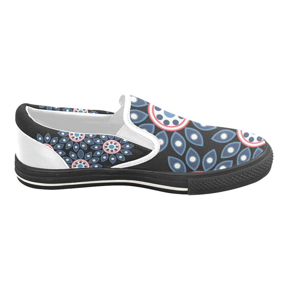 Men's Mandala Print Canvas Slip-on Shoes