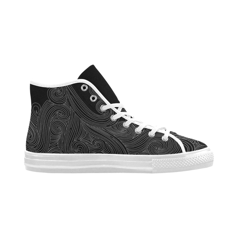 Women's Aquarius Water Bearer Zodiac Print Canvas High Top Shoes