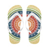 Unisex Folkloric Mandala Print Flip Flops