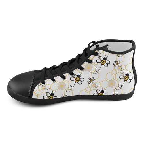 Kids' Honey Bee Casual Print High Top Canvas Shoes