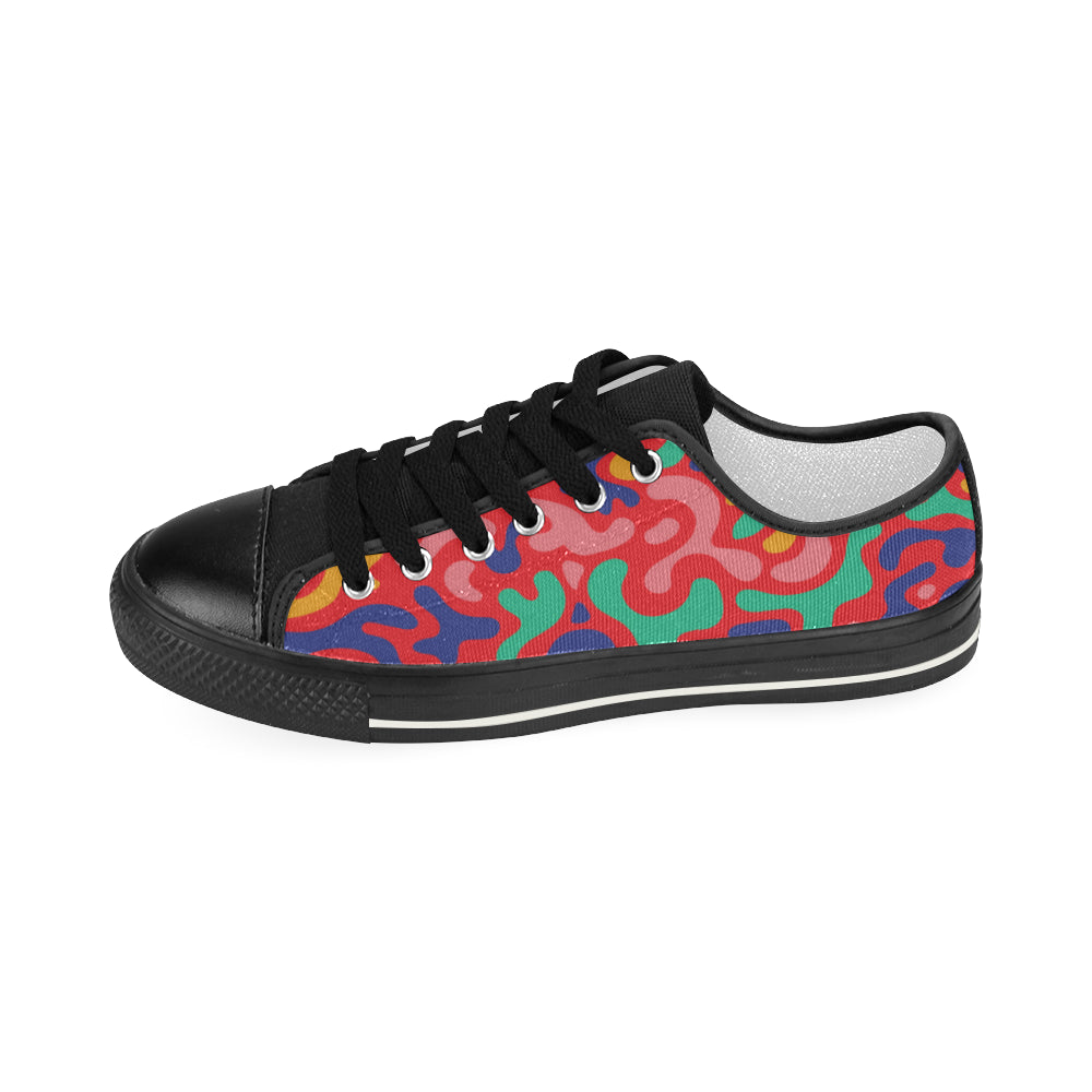Women's Camouflage Art Print Canvas Low Top Shoes