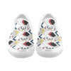 Men's Big Size Clashing Cubes Print Slip-on Canvas Shoes