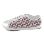 Women's Big Size Stacked Dots Polka Print Canvas Low Top Shoes