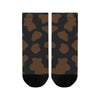 Women's Cocoa-Brown Cow Print Anklet Socks