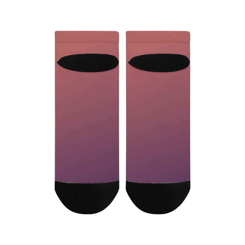 Women's Purple-Mauve Gradient Print Anklet Socks