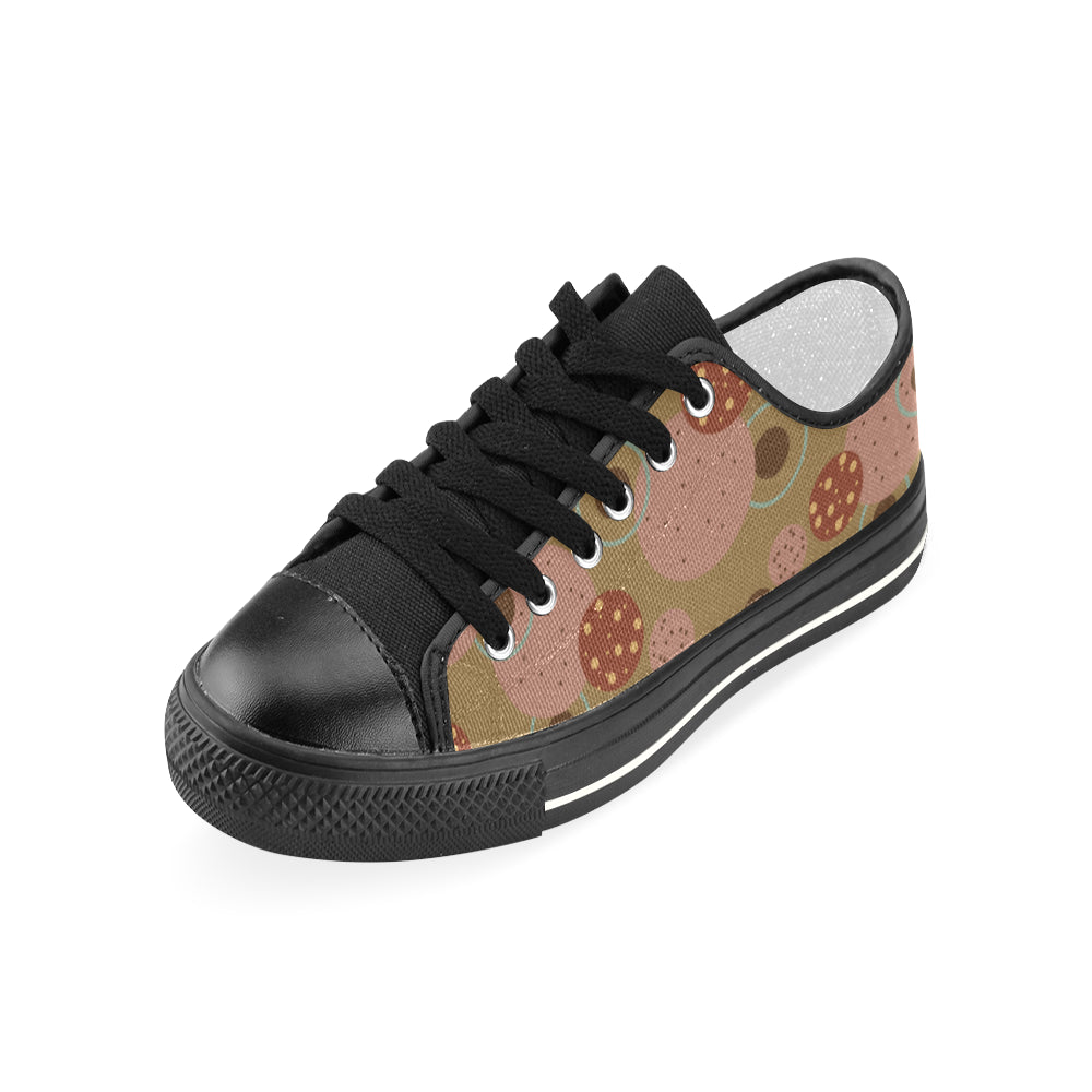 Women's Earthy Polka Dots Print Low Top Canvas Shoes