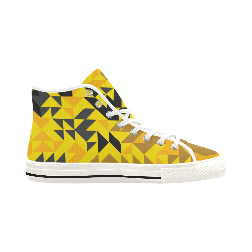 Women's Geometrical Camouflage Print Canvas High Top Shoes