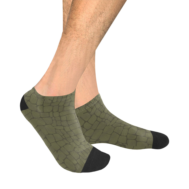 Men's Crocodile Print Anklet Socks