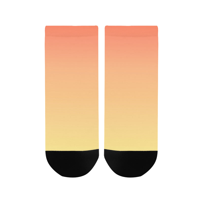 Women's Yellow-Orange Gradient Print Anklet Socks