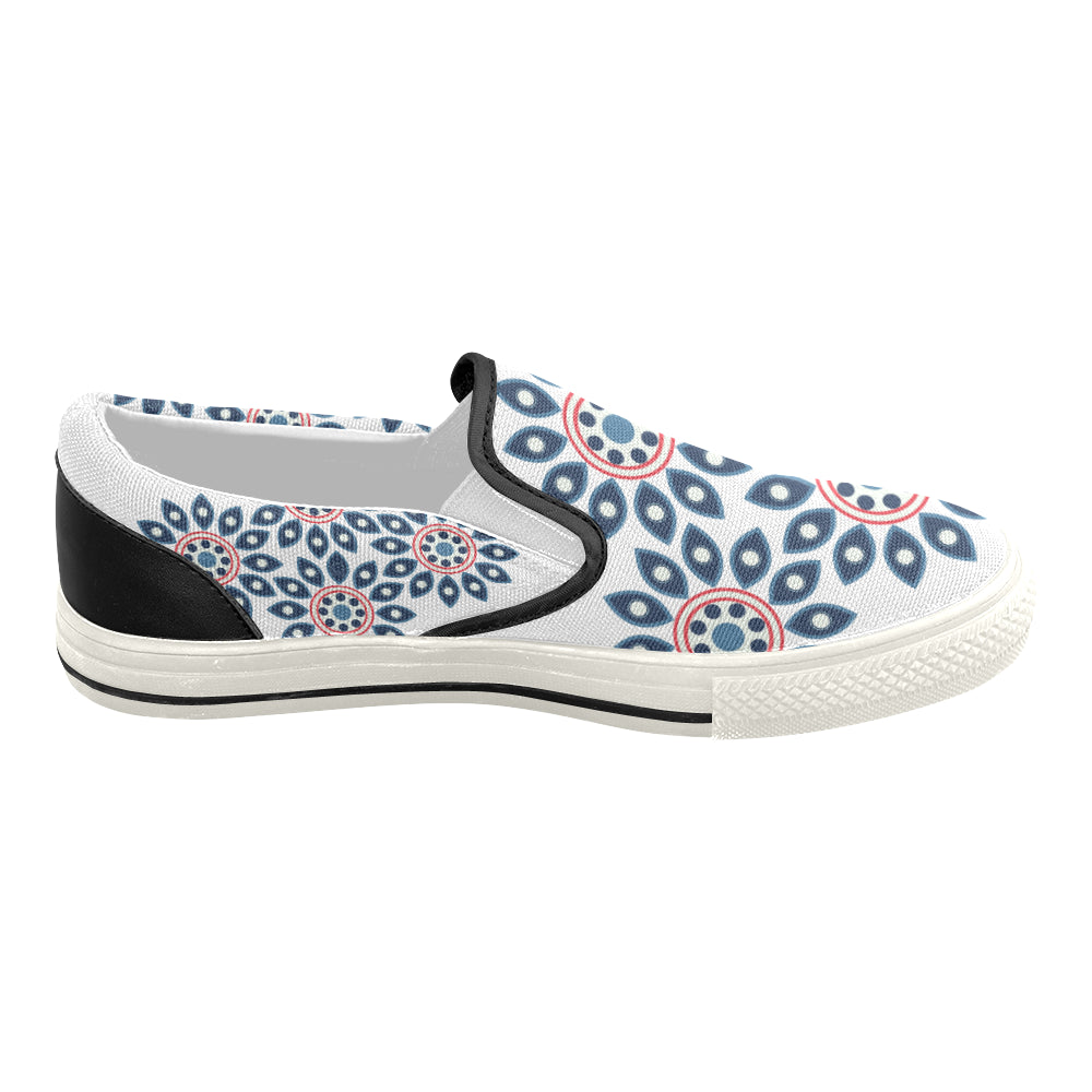 Women's Mandala Print Canvas Slip-on Shoes