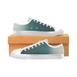 Men's Turquoise Gradient Print Low Top Canvas Shoes