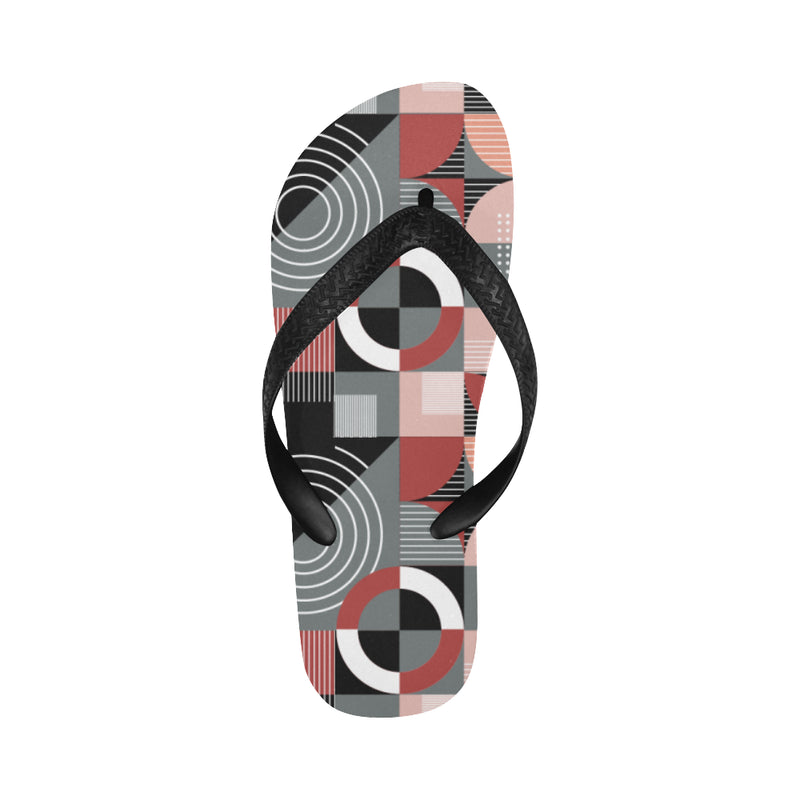 Unisex Abstract Geometrical Print Flip Flops