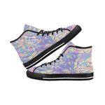 Women's Pastel Shades Paint Splatter Print Canvas High Top Shoes