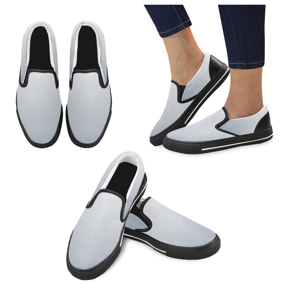 Men's Light Blue Solids Print Canvas Slip-on Shoes