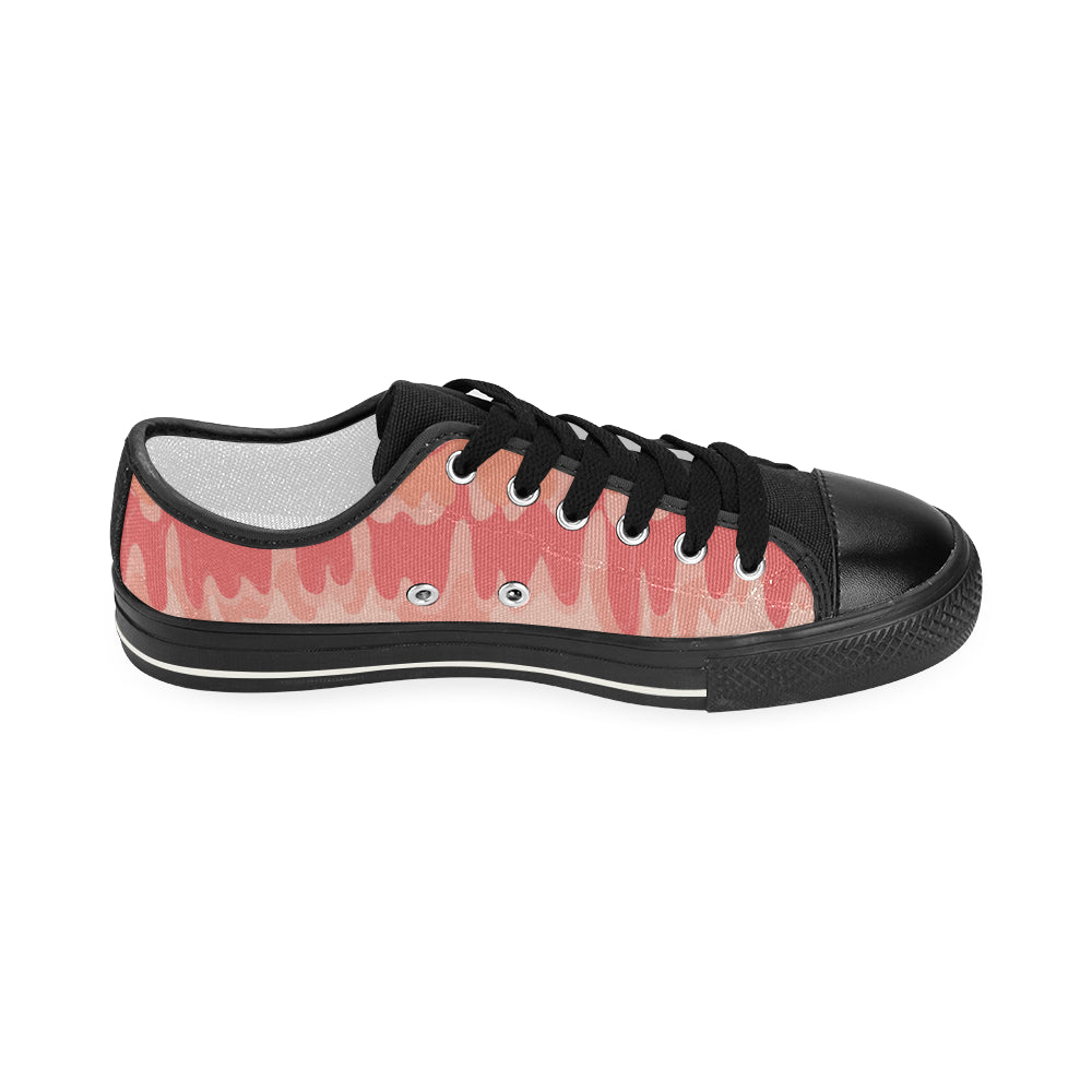 Women's Dripping Paint Splatter Print Low Top Canvas Shoes