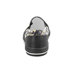 Men's Paint Splatter Dark Print Canvas Slip-on Shoes