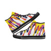 Men's Paint Splatter Print Big Size High Top Canvas Shoes