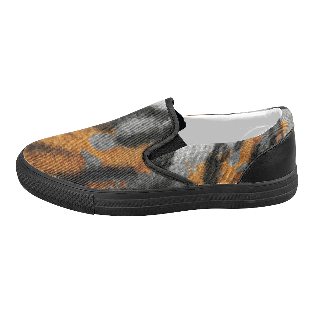 Women's Tiger Skin Print Canvas Slip-on Shoes