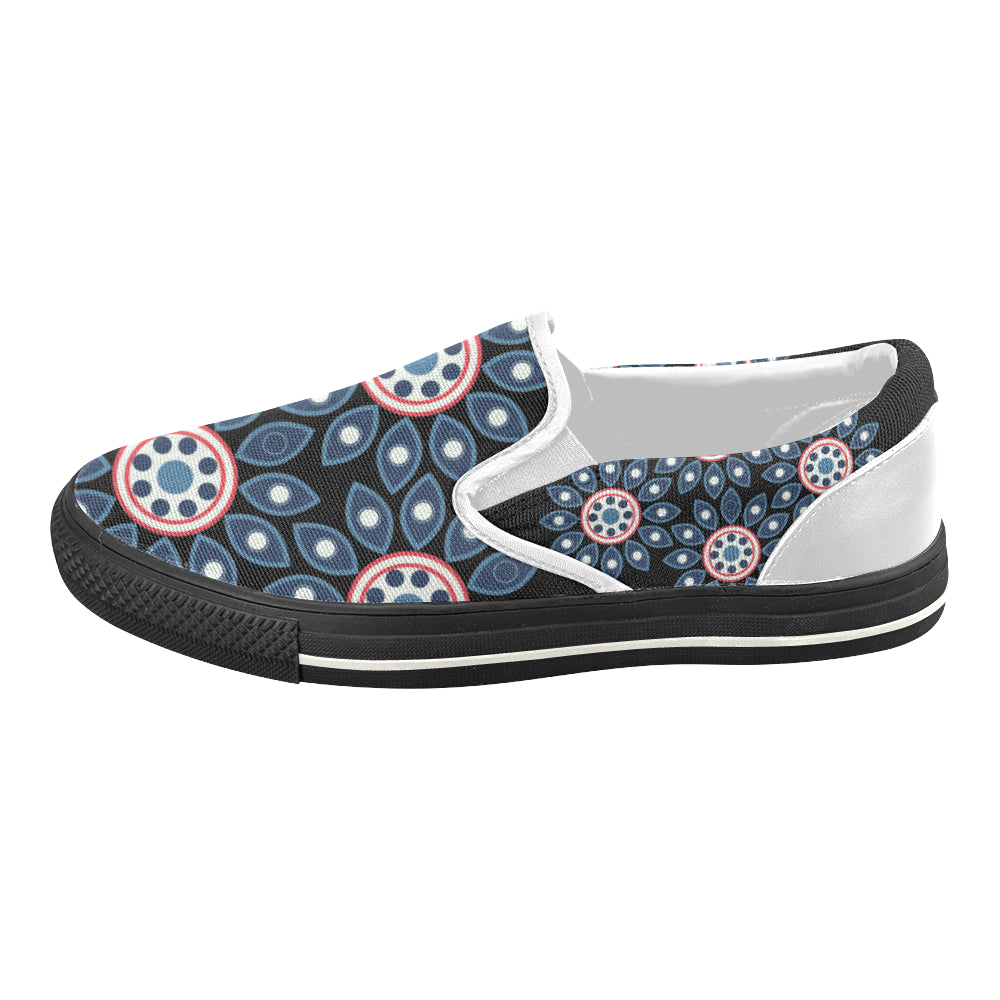 Women's Mandala Print Canvas Slip-on Shoes