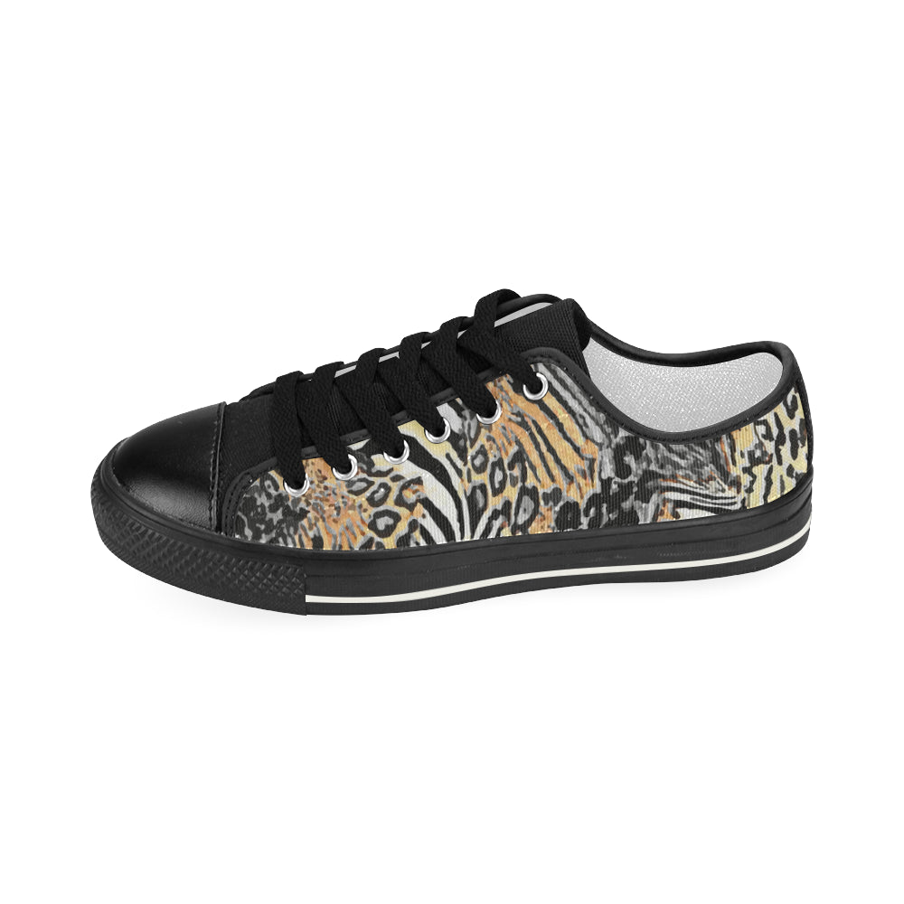 Women's Wild Animal Print Canvas Low Top Shoes