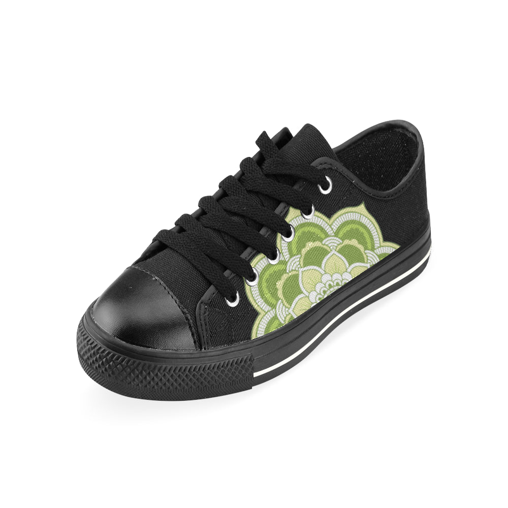 Men's Minimal Mandala Print Canvas Low Top Shoes