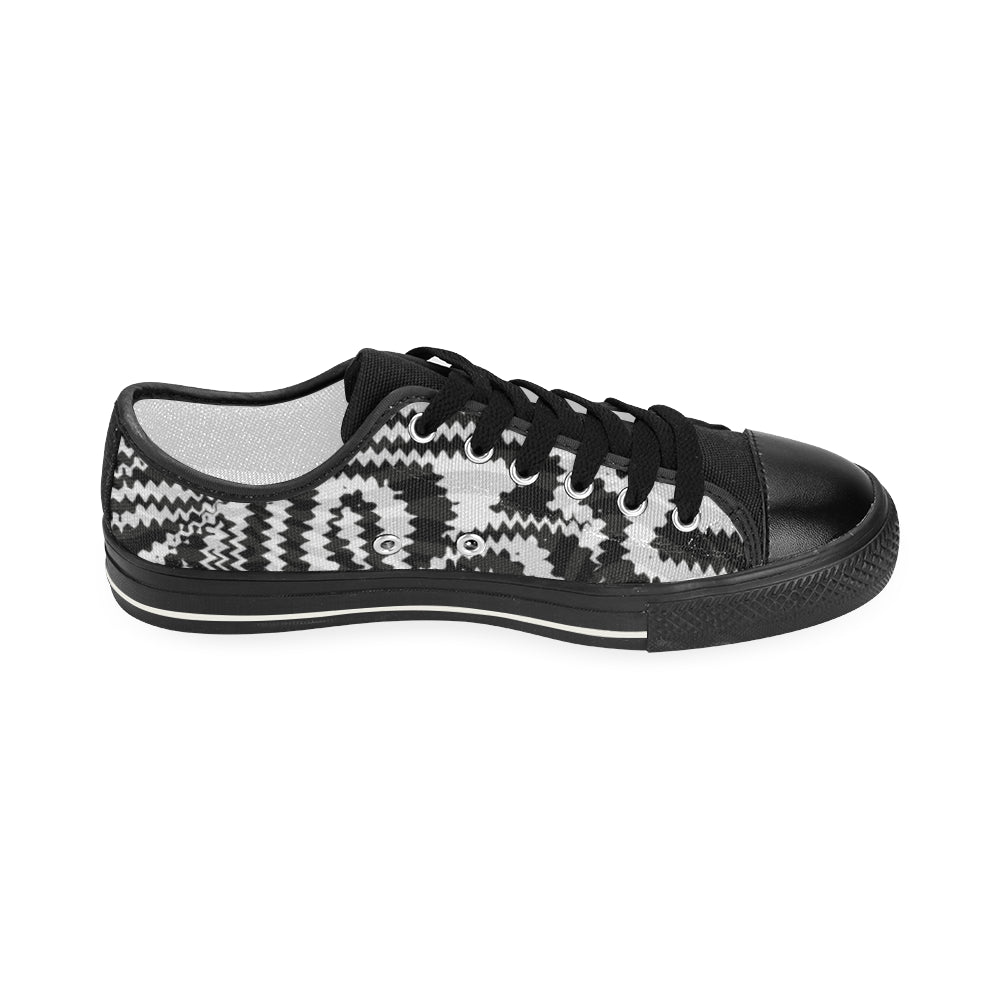 Women's Zebra Print Canvas Low Top Shoes