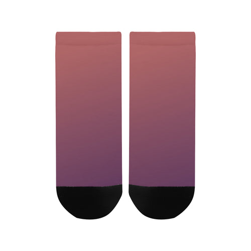 Women's Purple-Mauve Gradient Print Anklet Socks