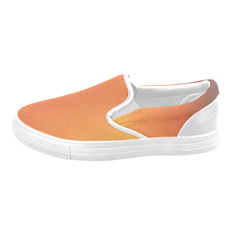 Buy Women Big Size Orange Solids Print Canvas Slip-on Shoes at TFS
