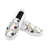 Men's Big Size Clashing Cubes Print Slip-on Canvas Shoes