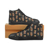 Women's Tribal Face Mask Print High Top Canvas Shoes