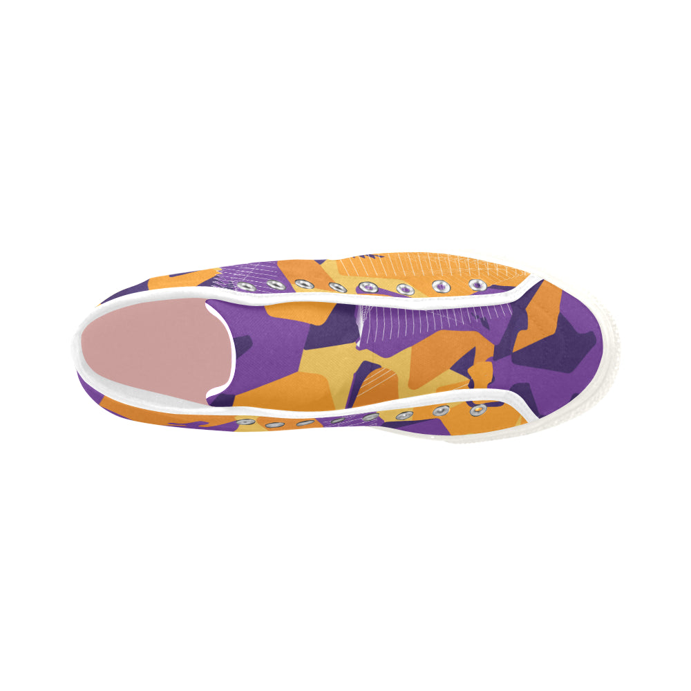 Women's Camouflage Art Print Canvas High Top Shoes