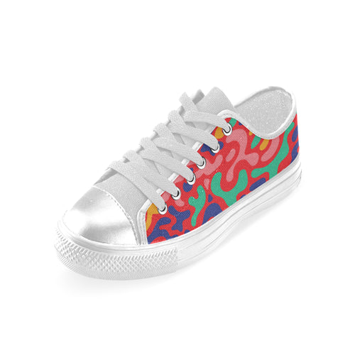 Women's Camouflage Art Print Canvas Low Top Shoes