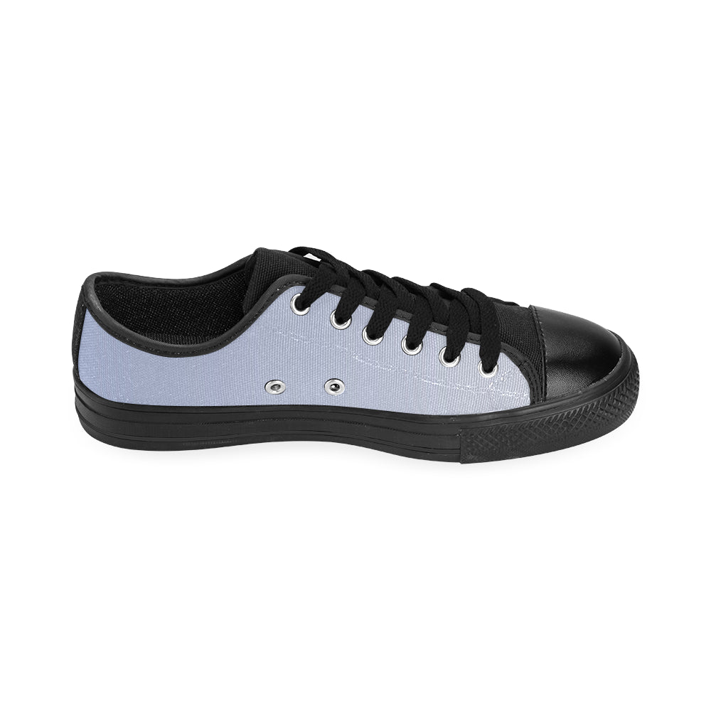 Women's Light Blue Solids Print Canvas Low Top Shoes