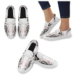 Men's Abstract Doodle Print Canvas Slip-on Shoes