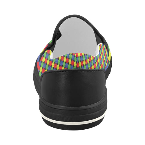 Women's Polka Dots Print Slip-on Canvas Shoes